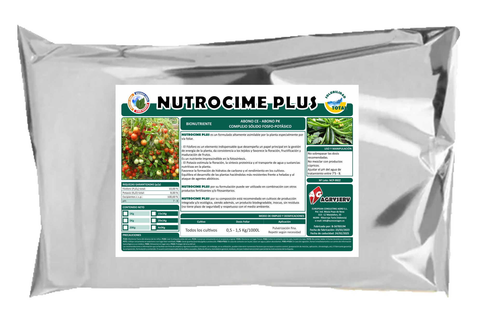 Envase NUTROCIME PLUS