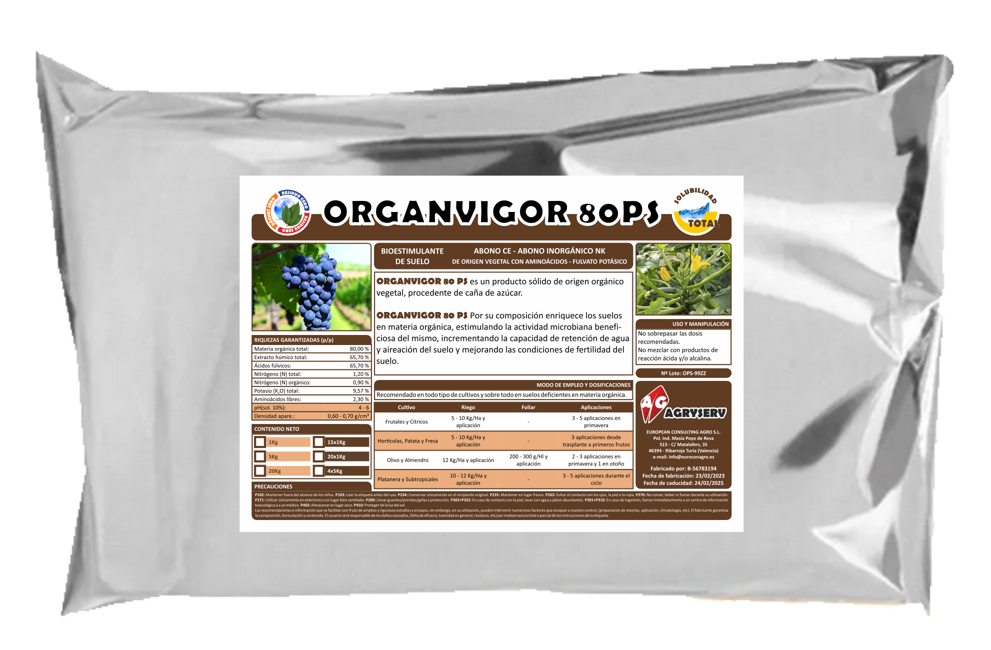 Envase ORGANVIGOR 80PS